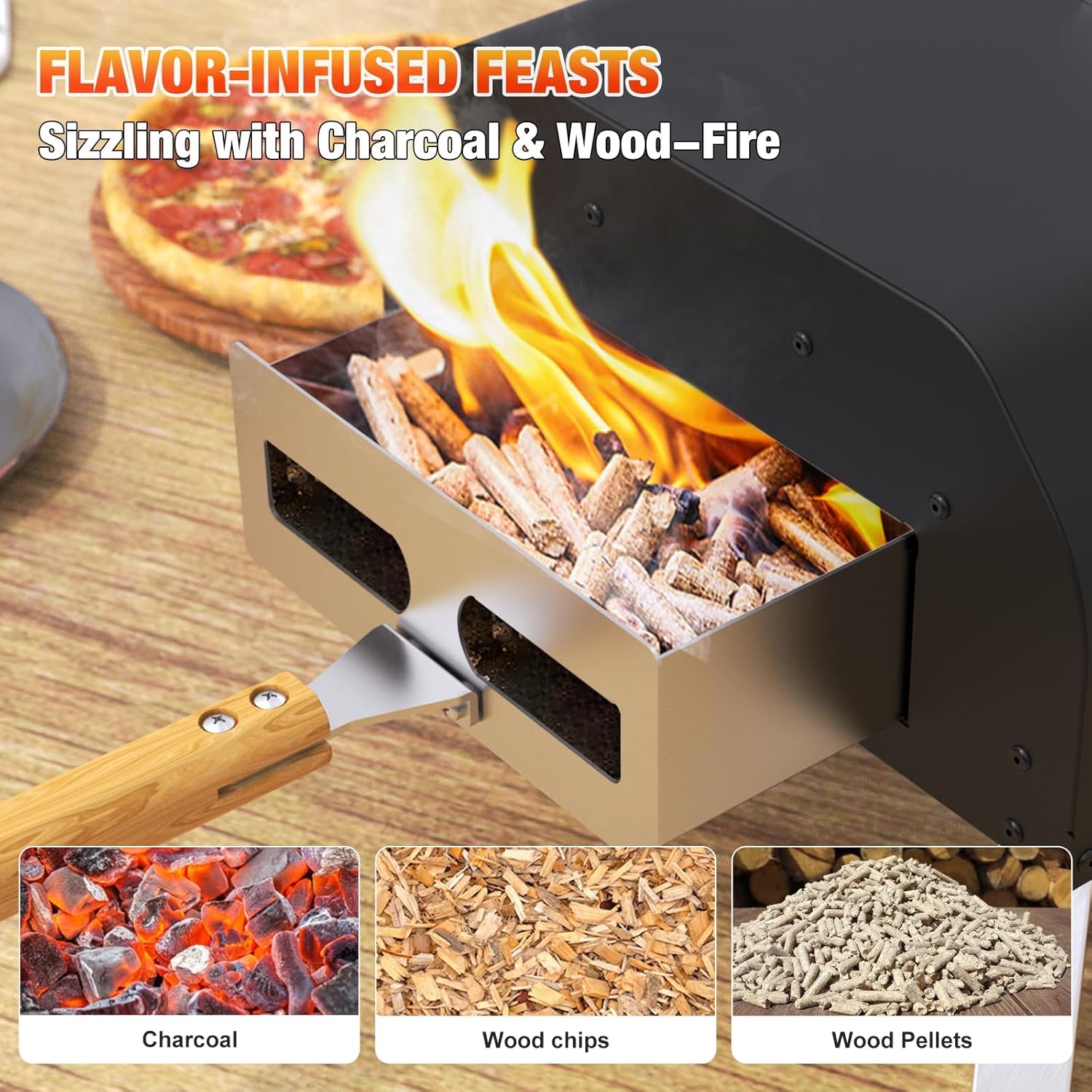 Outdoor pizza oven for backyard entertaining