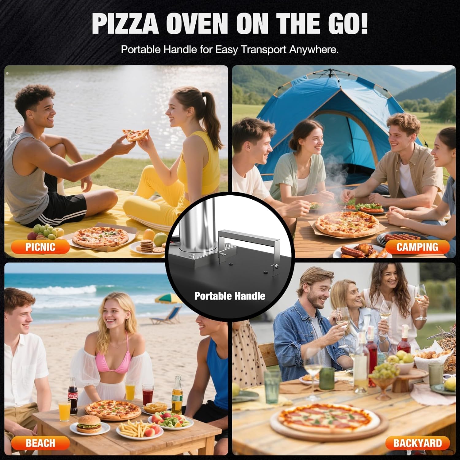 Outdoor Wood-Fired Portable Pizza Oven: image 5
