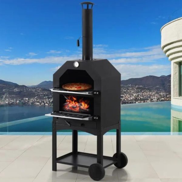 charcoal fired pizza oven